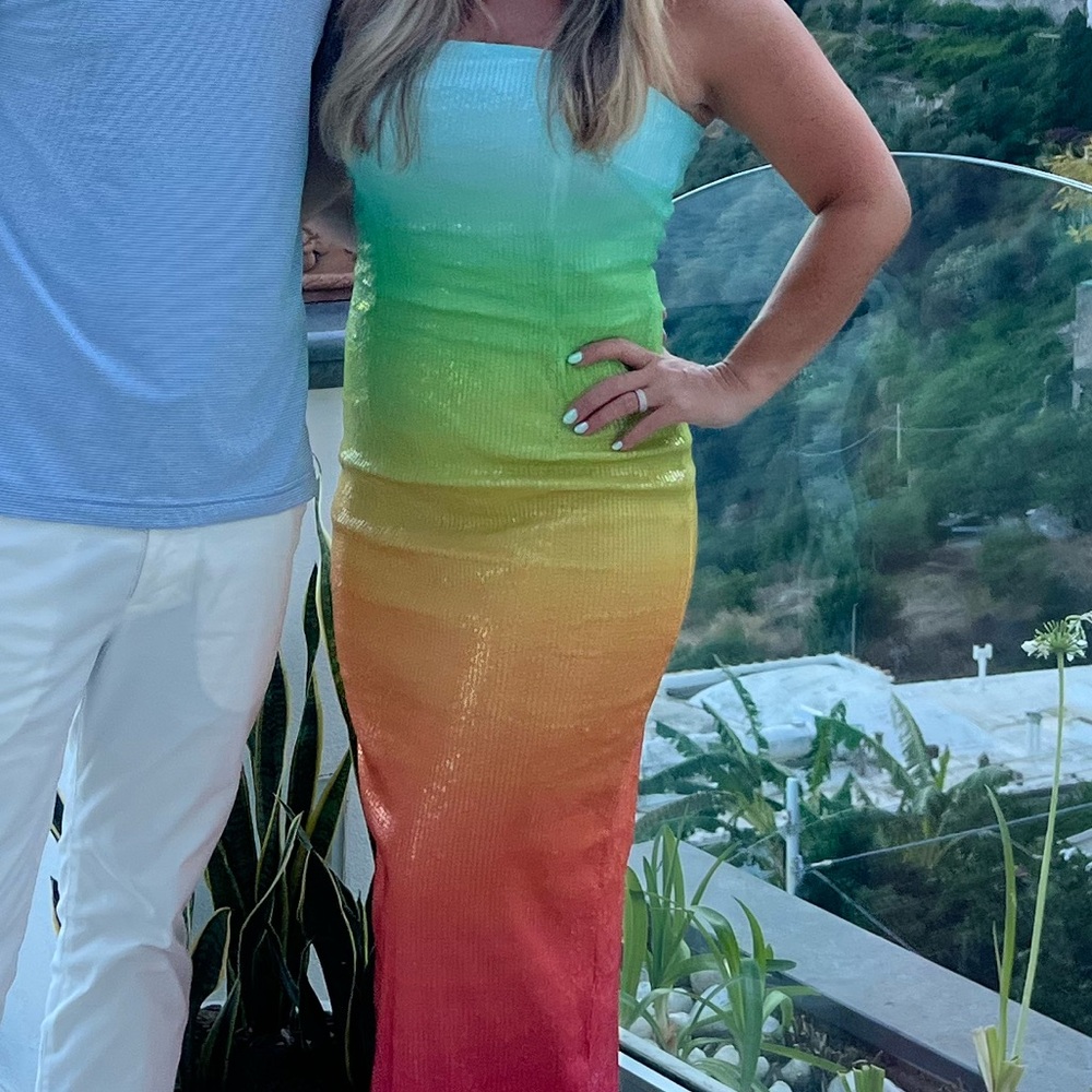 Vibrant Multicolor Gradient Dress - Picture 5 of 5